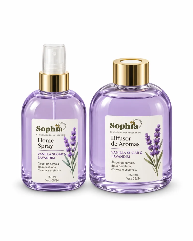 Kit difusor e home spray lavandim e vanilla sugar